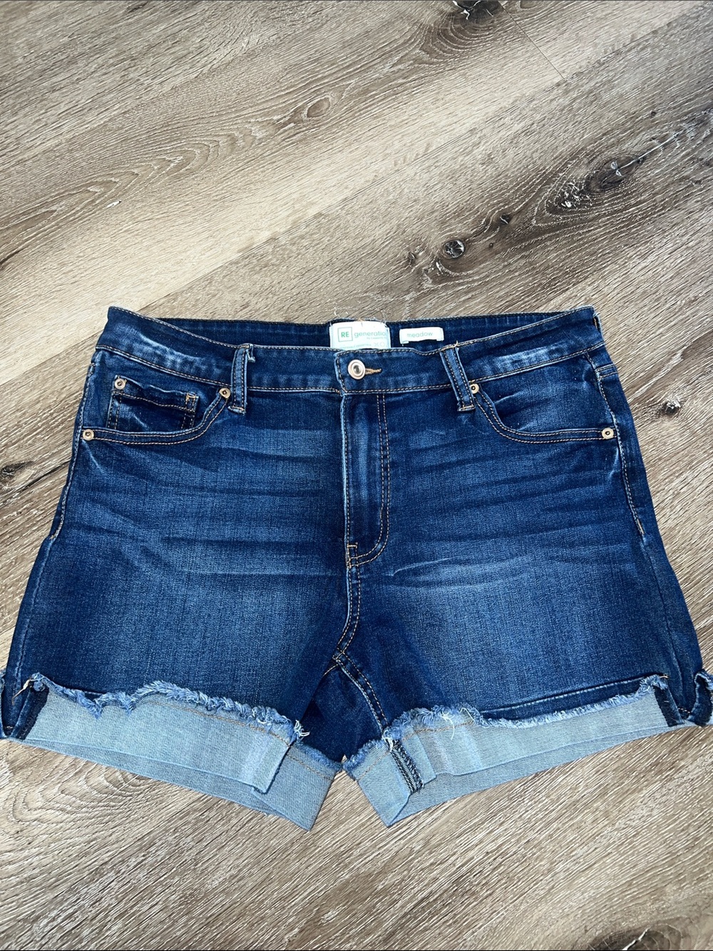 Dark Blue Denim Jean Shorts